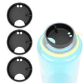 Linkidea 4 Pack Water Bottle Silicone Splashguard Compatible with Nalgene Sustain Wide Mouth 32oz, Anti-Spill Splash Guard for Wide-Necked Bottles with 53mm Opening, Waterbottle Easy Sipper C208G