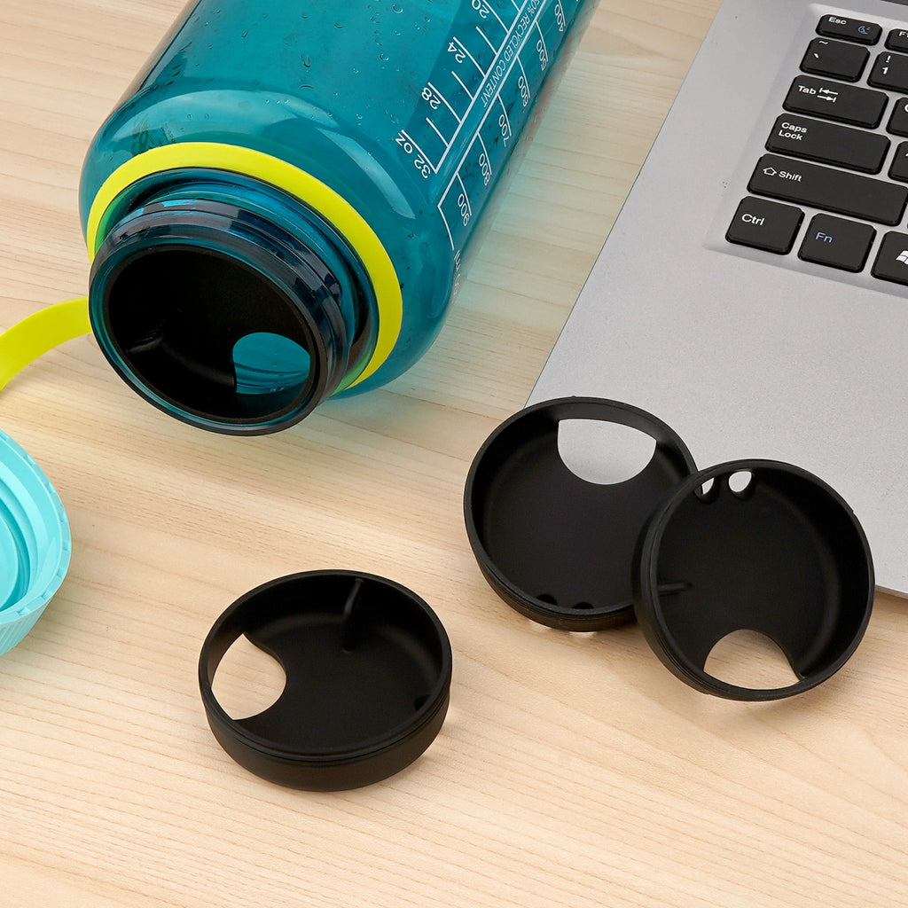 Linkidea 4 Pack Water Bottle Silicone Splashguard Compatible with Nalgene Sustain Wide Mouth 32oz, Anti-Spill Splash Guard for Wide-Necked Bottles with 53mm Opening, Waterbottle Easy Sipper C208G