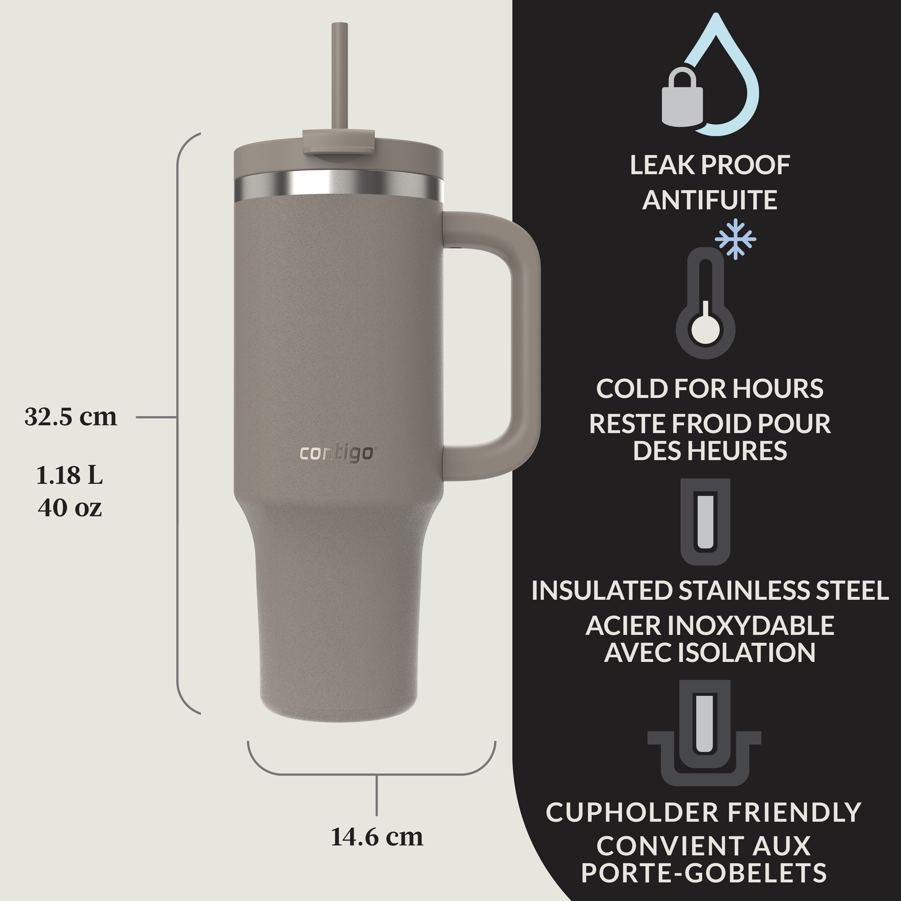 Contigo Streeterville Tumbler 40oz Inky Cap C106D