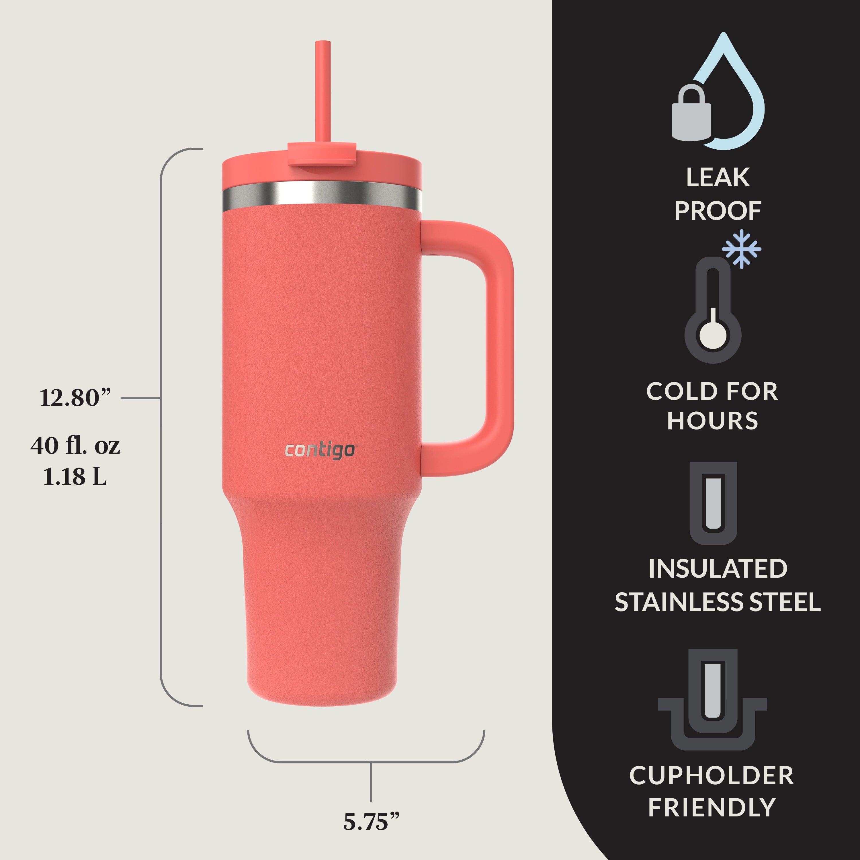 Contigo Streeterville Tumbler 40oz Inky Cap C106D