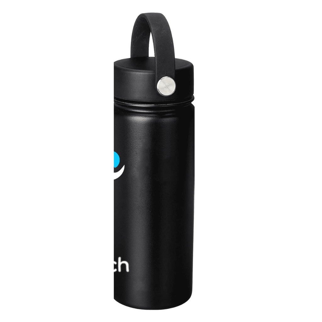 NuRich Sports Water Bottle - 18 Oz, Vacuum Insulated Stainless Steel, Modern Double Walled, Simple Thermo Modern Mug, Hydro Metal Canteen Flask Wide Mouth with Sweat Proof Design for Cold &amp; Hot Temp C684W