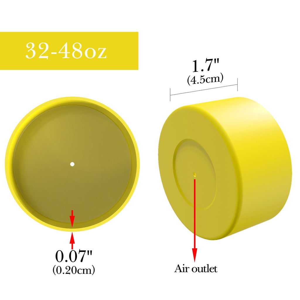 Linkidea 2 Pack Water Bottle Boot Compatible with Nalgene Sustain Wide Mouth 32oz/48oz, Narrow Mouth 32oz, Silicone Anti-Slip Bottle Bottom Bumper Protector (Yellow) C221T