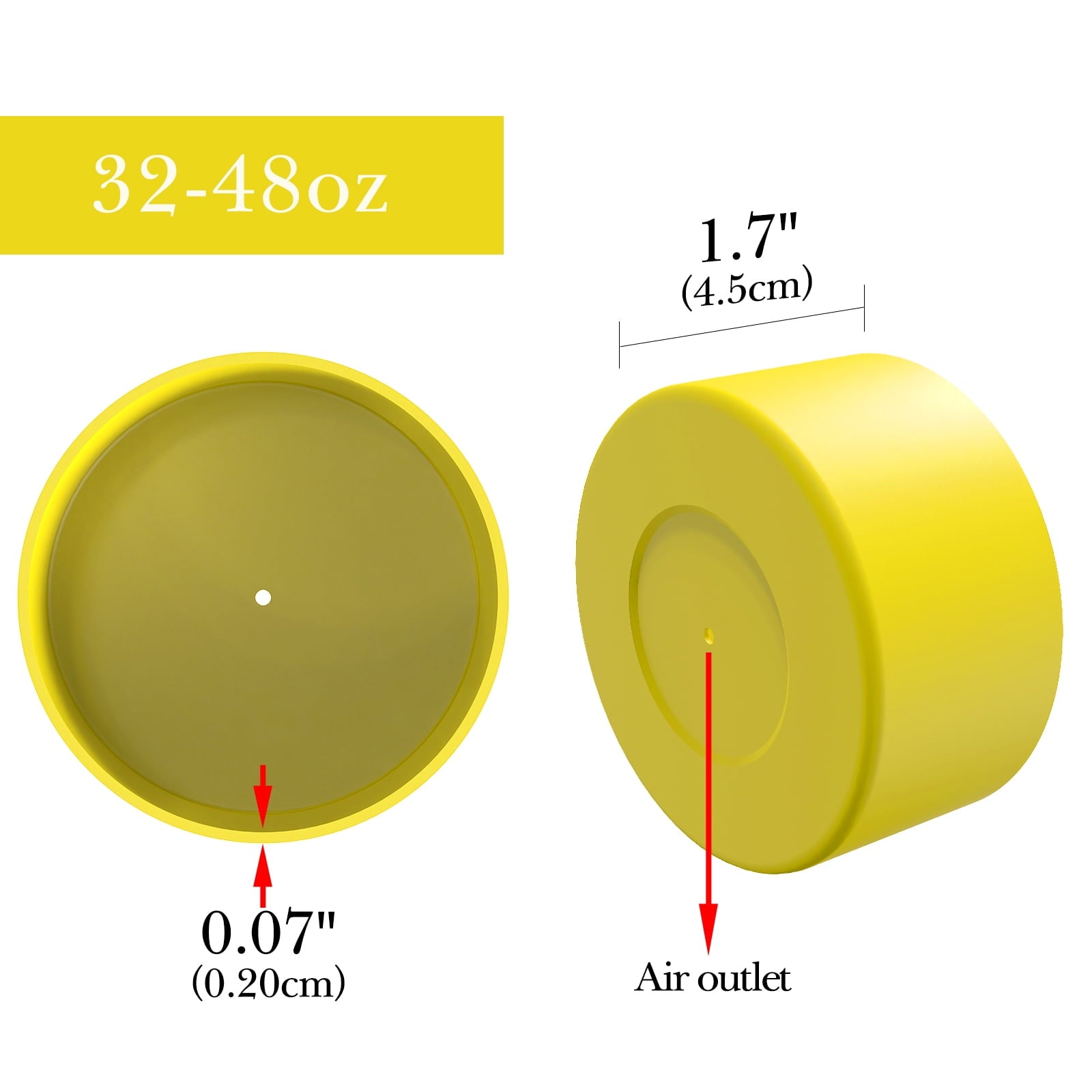 Linkidea 2 Pack Water Bottle Boot Compatible with Nalgene Sustain Wide Mouth 32oz/48oz, Narrow Mouth 32oz, Silicone Anti-Slip Bottle Bottom Bumper Protector (Yellow) C221T