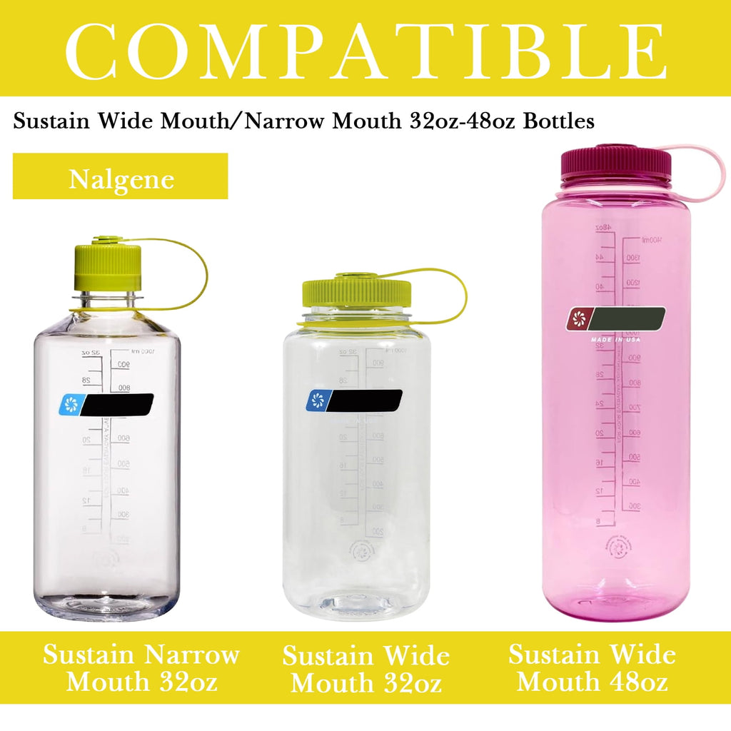 Linkidea 2 Pack Water Bottle Boot Compatible with Nalgene Sustain Wide Mouth 32oz/48oz, Narrow Mouth 32oz, Silicone Anti-Slip Bottle Bottom Bumper Protector (Yellow) C221T