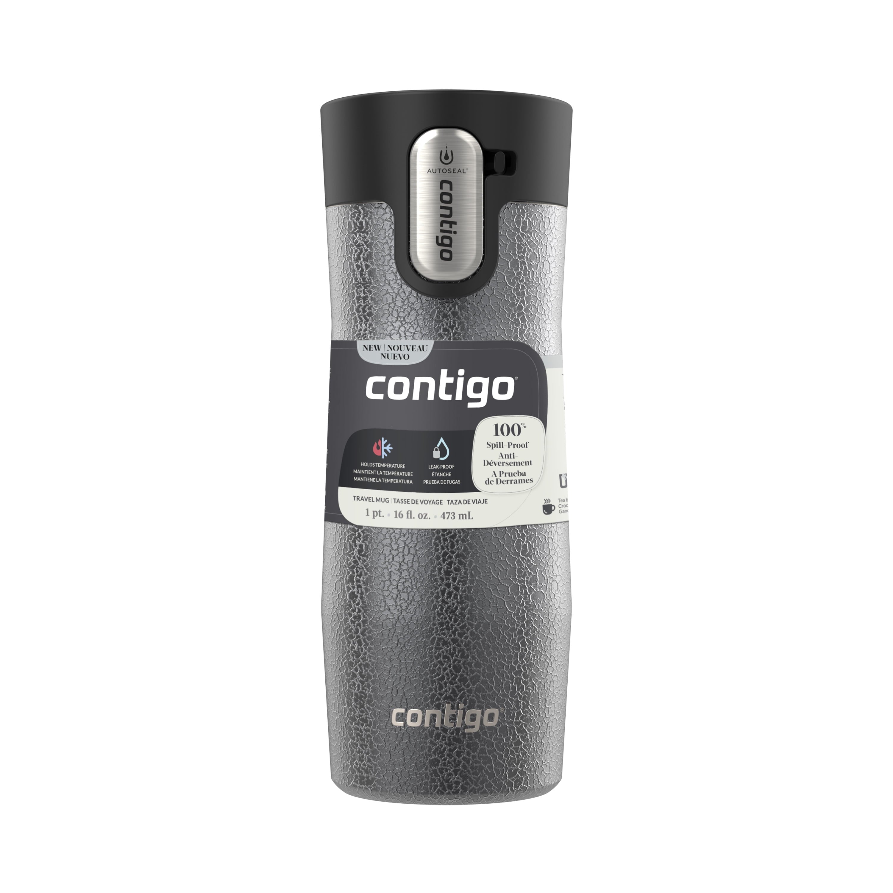 Contigo AUTOSEAL West Loop Vacuum-Insulated Stainless Steel Travel Mug with Easy-Clean Lid, 16 oz C031E