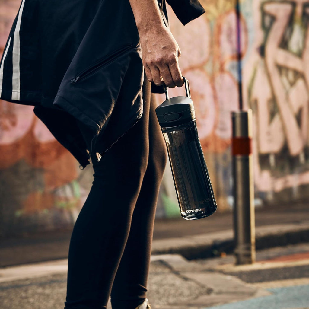 Contigo - Water Bottle with Leak-Proof and Locking Lid, BPA Free, 709ml Capacity, Black C087X