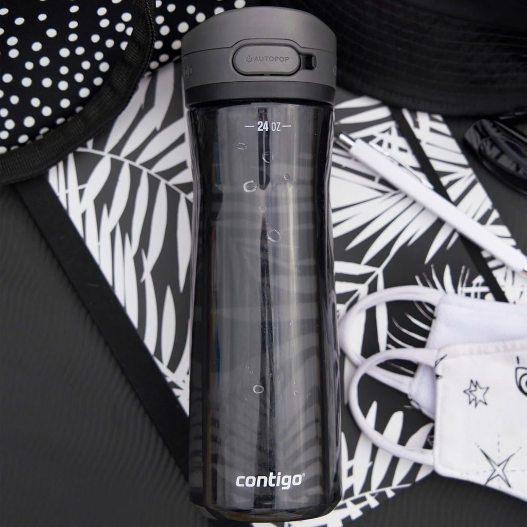 Contigo - Water Bottle with Leak-Proof and Locking Lid, BPA Free, 709ml Capacity, Black C087X