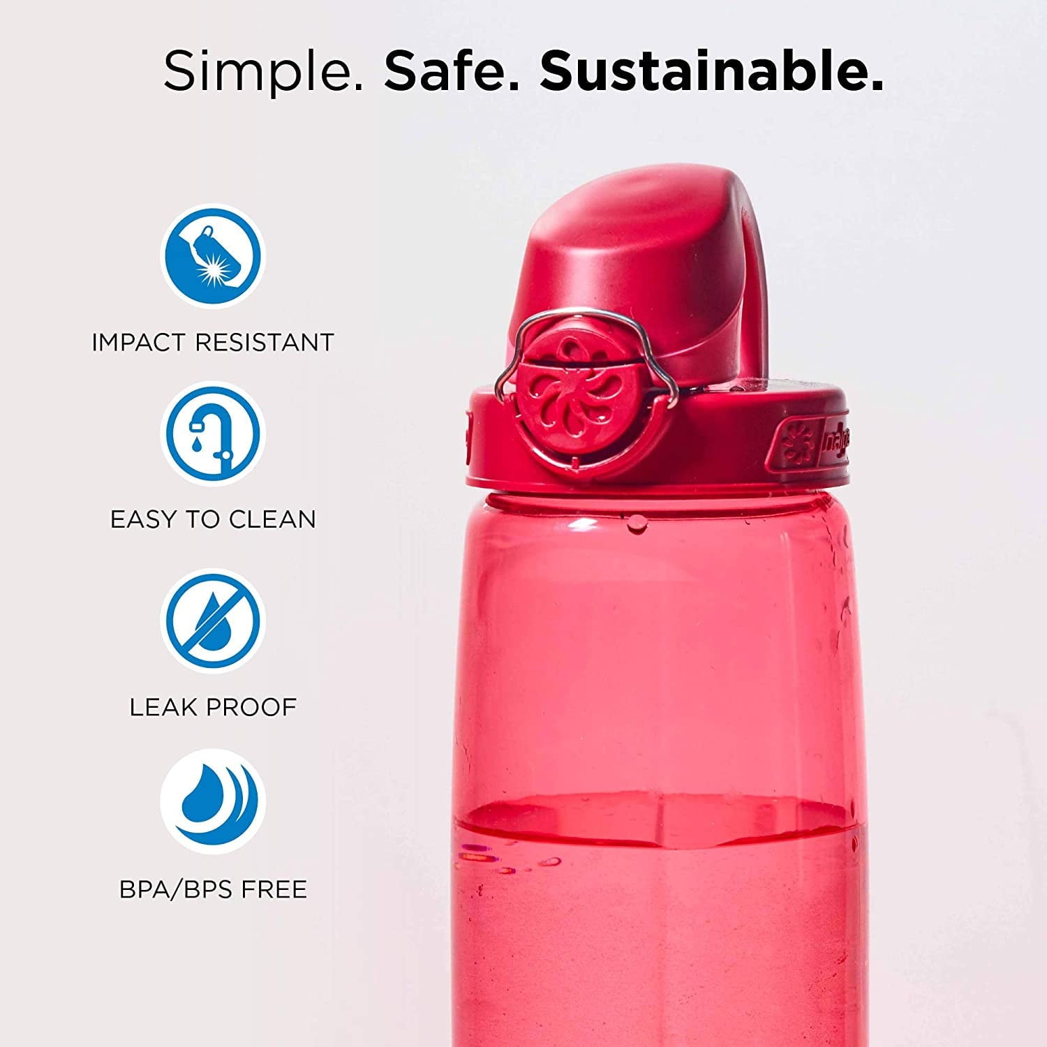 Nalgene Tritan OTF Water Bottle: 24oz, Glacial Blue C142F