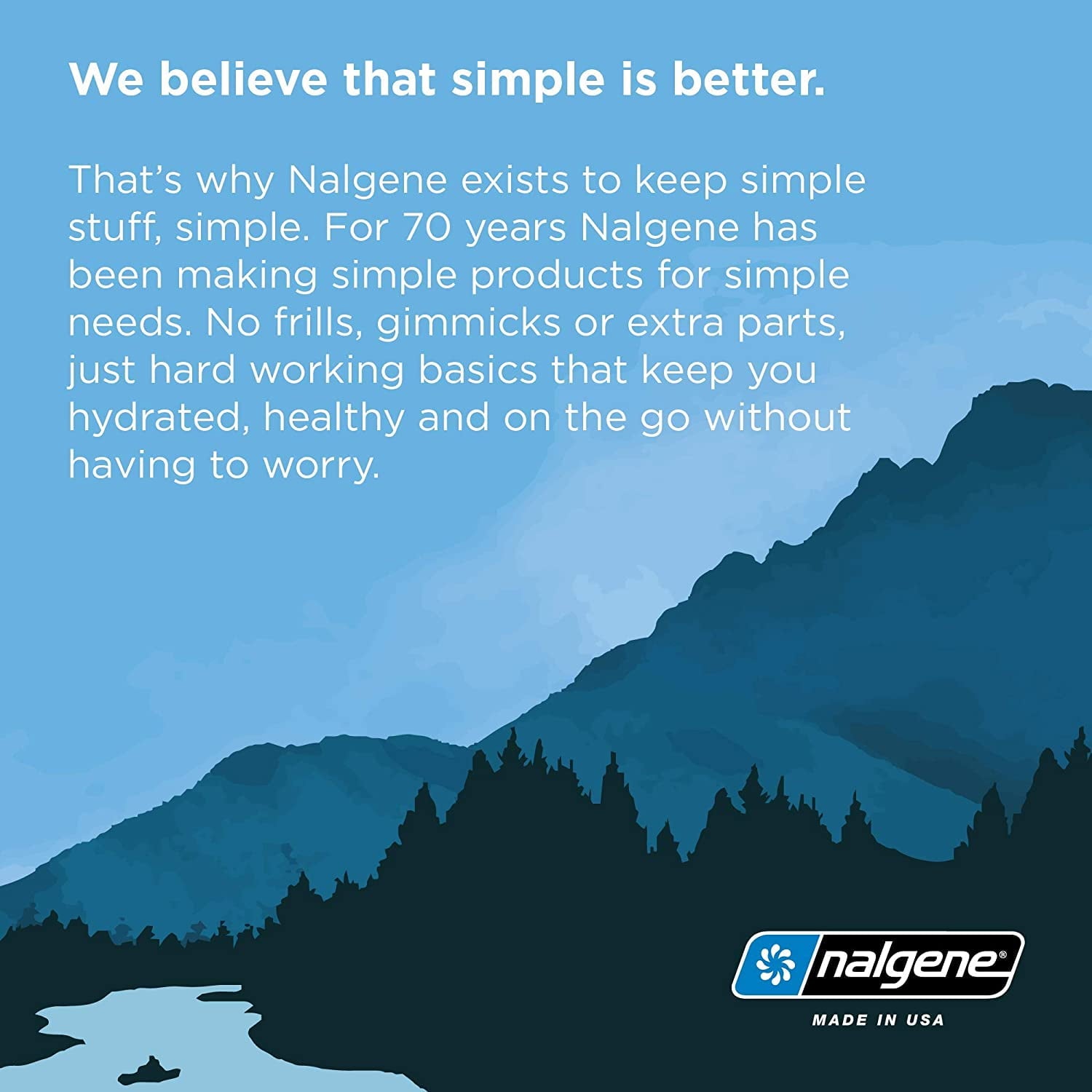 Nalgene Tritan OTF Water Bottle: 24oz, Glacial Blue C142F