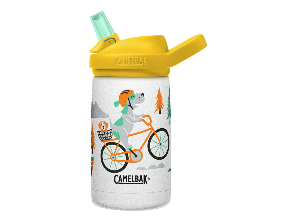 CamelBak Eddy+ Kids - Water bottle - Size 4.25 in x 2.91 in - Height 6.5 in - 12 fl.oz - biking dogs C327L