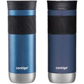 Contigo SNAPSEAL Insulated Stainless Steel Travel Mug with Grip, 20 oz, Blue Corn &amp; Midnight Berry, 2-Pack C013D