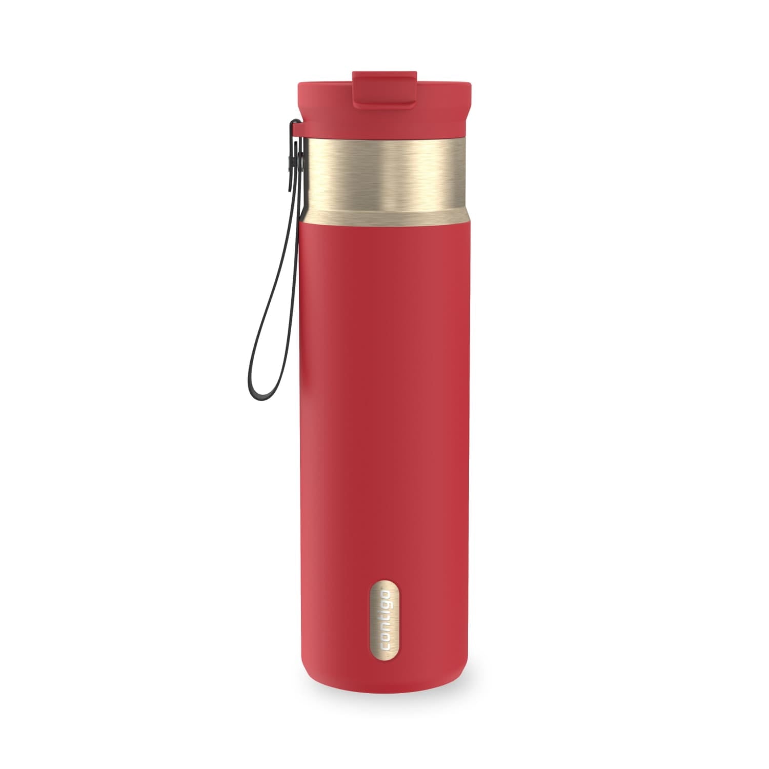 Contigo DualSip 24 oz Leakproof Insulated Water Bottle with Carrying Strap and 2-Way Lid C041V