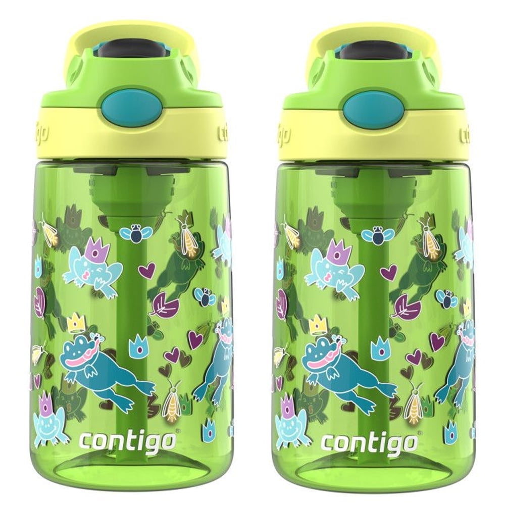 Contigo Kid's 14 oz. Aubrey Water Bottle 2-Pack - Bunnies/Frog C022D