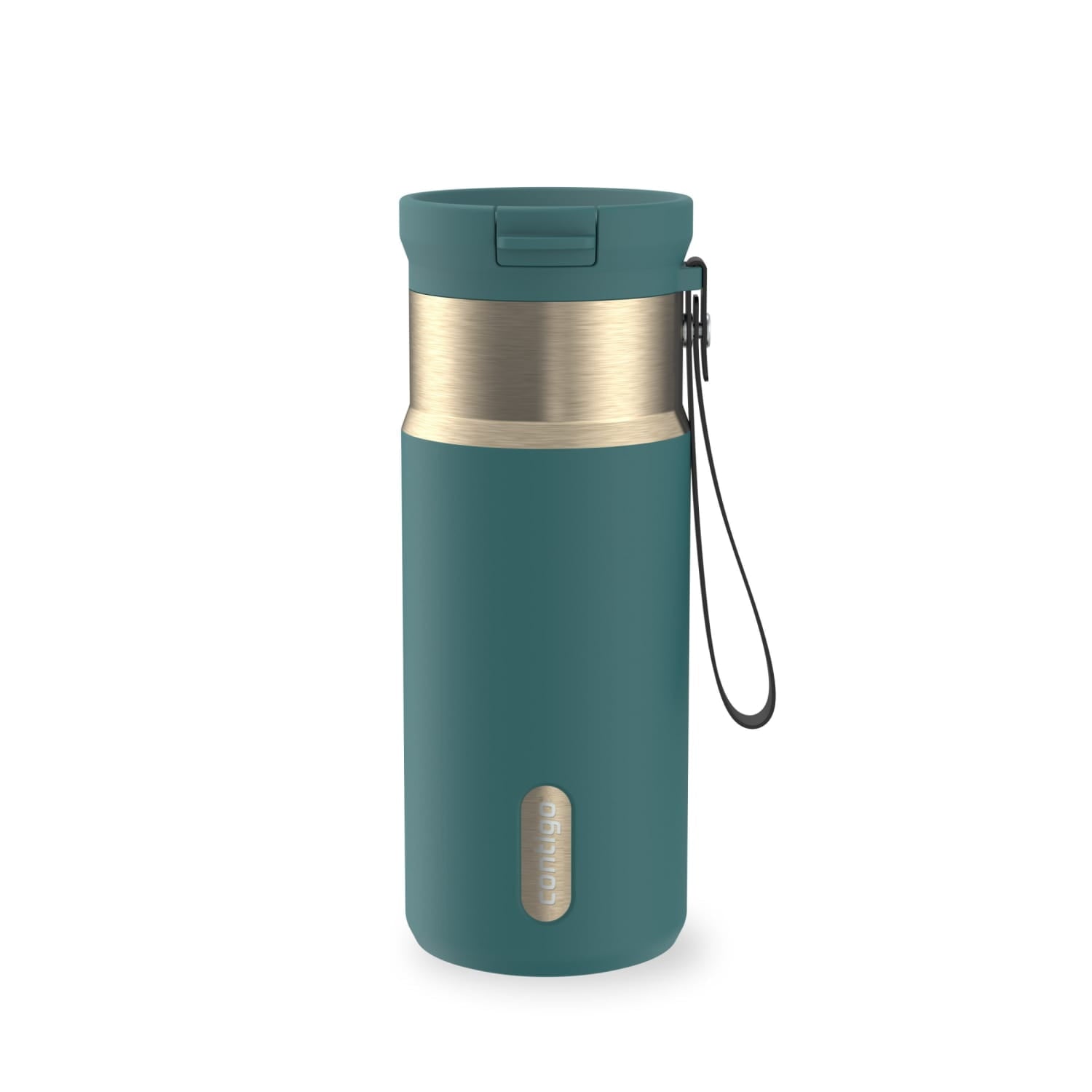 Contigo SnapSeal 16 oz Leakproof Stainless Steel Water Bottle with Carrying Strap C048V