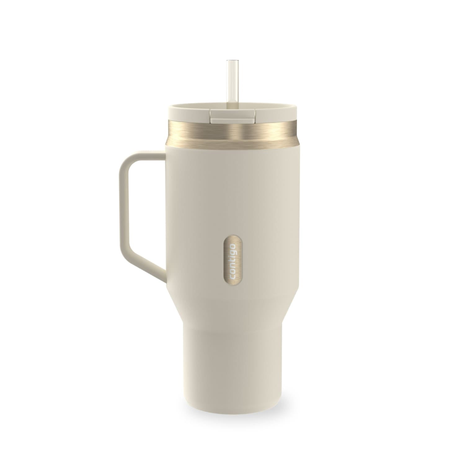 Contigo SnapSeal Leakproof Stainless Steel Reusable Water Bottle Tumbler with Side Handle, Black/Bronze, 30 oz C015G