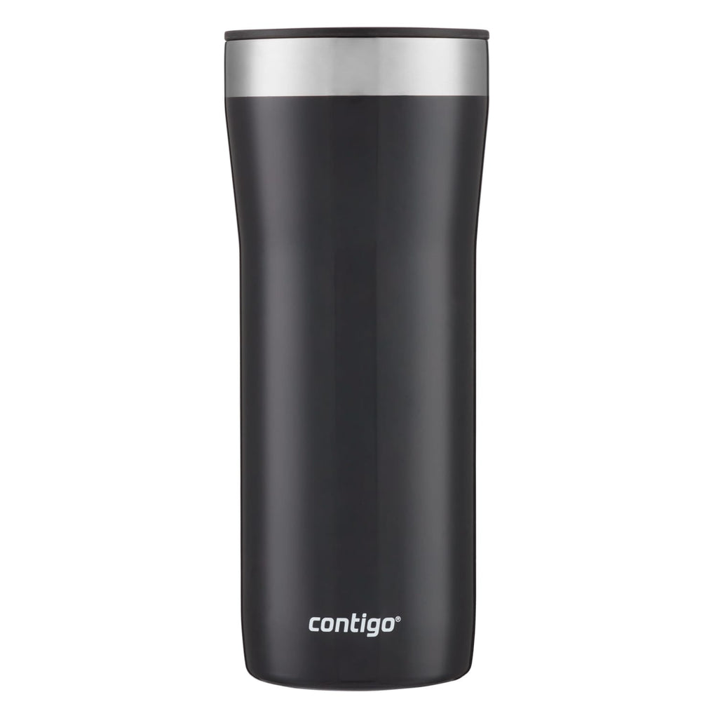 Contigo Streeterville Stainless Steel Tumbler with Plastic Straw and Splash-Proof Lid, Licorice, 32 fl. oz C122Z