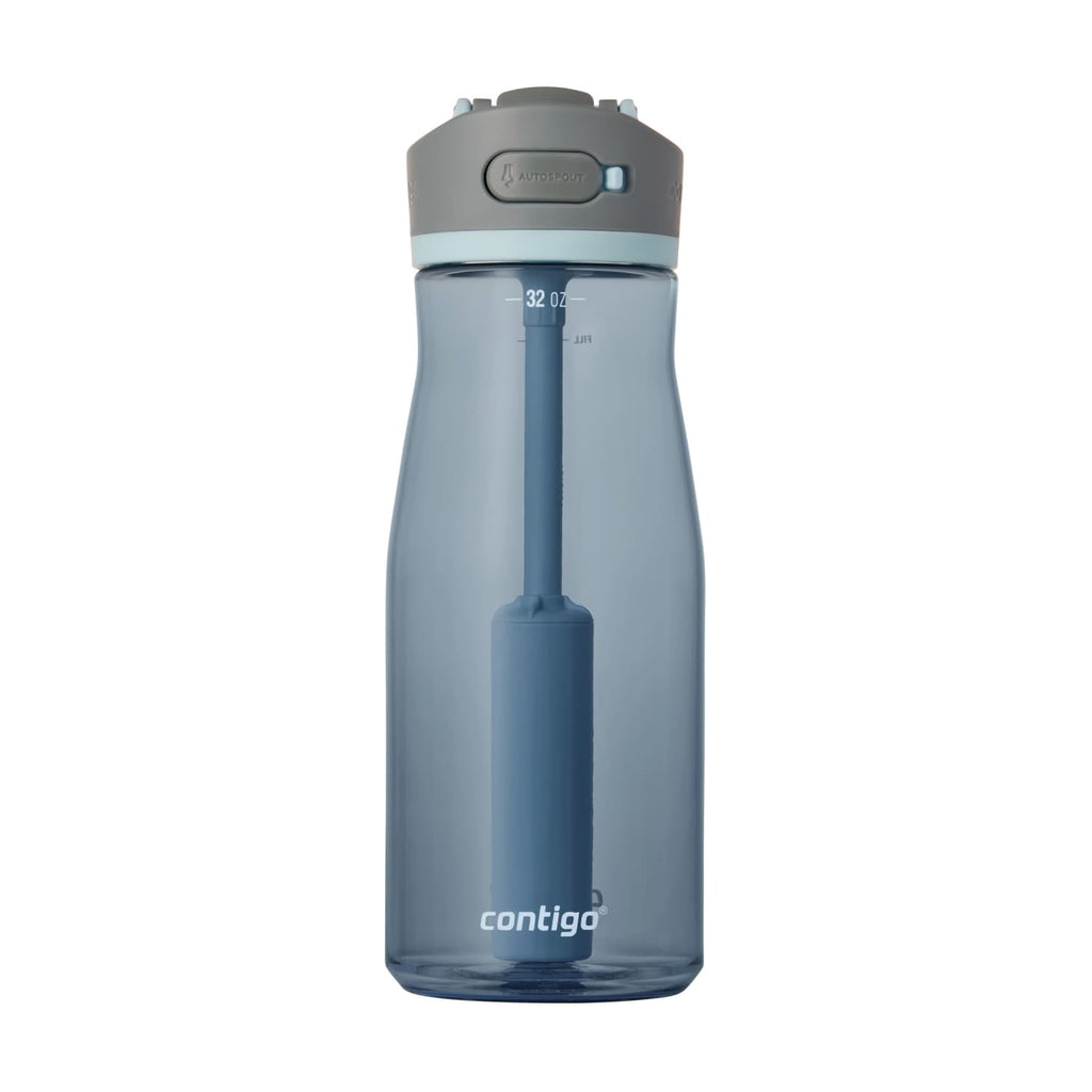 Contigo Wells Plastic Filter Water Bottle with AUTOSPOUT Straw Lid, 32 oz., Dark Ice C008D