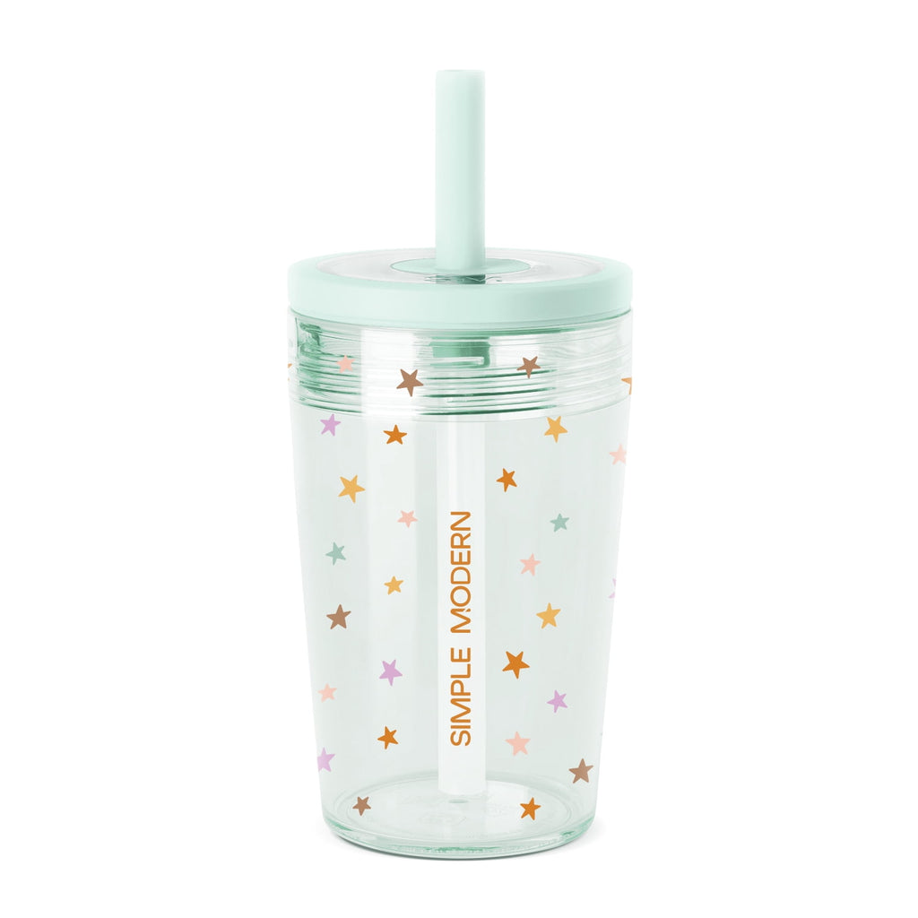 Simple Modern 12 fl oz Tritan Plastic Junior Tumbler with Silicone Straw Lid for Toddlers | Stars C399X