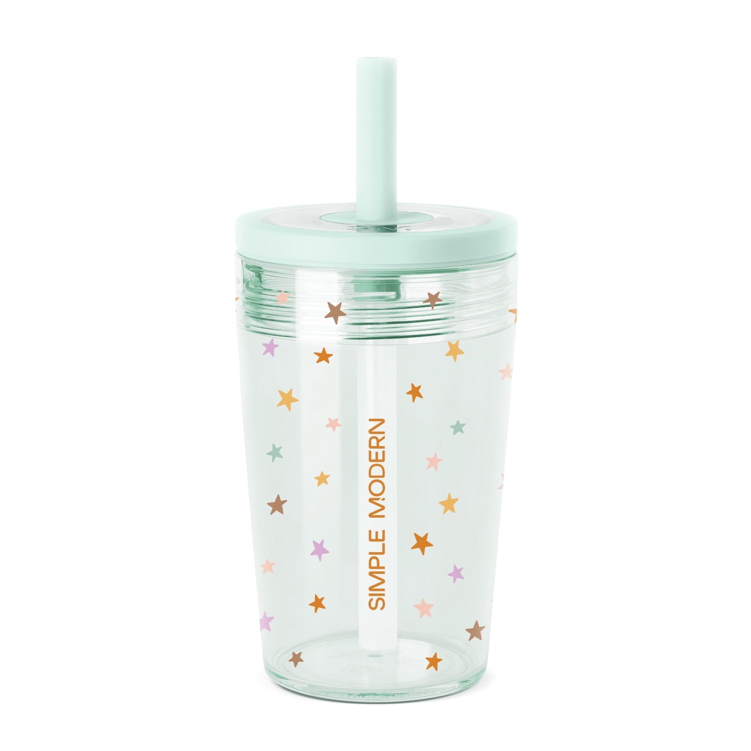 Simple Modern 12 fl oz Tritan Plastic Junior Tumbler with Silicone Straw Lid for Toddlers | Stars C399X