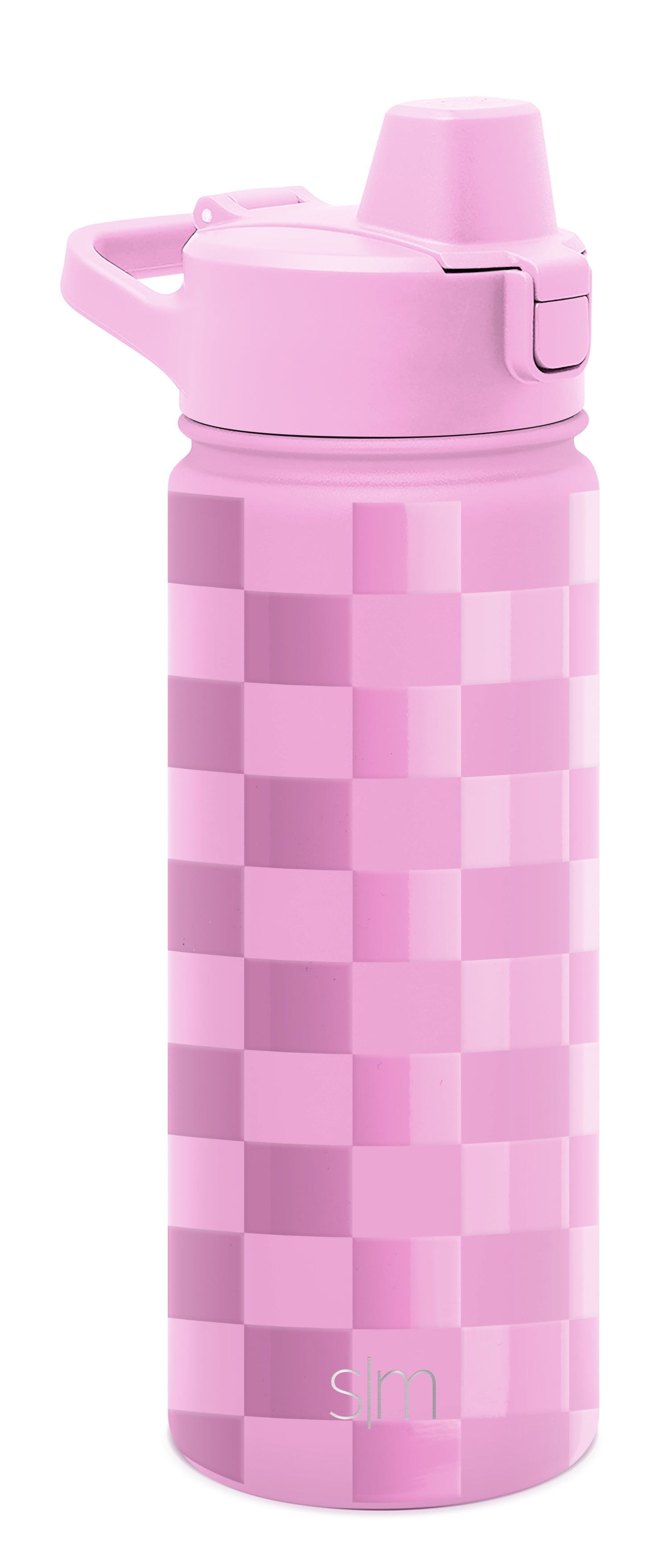 Simple Modern 18 fl oz Insulated Stainless Steel Summit Water Bottle with Covered Silicone Straw Lid | Sweet Taffy C395X