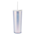 Simple Modern 24 fl oz Double Wall Plastic Classic Tumbler with Straw|Opalescent C393C
