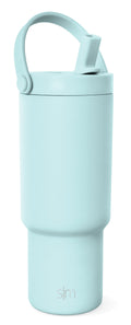 Simple Modern 24 fl oz Insulated Stainless Steel Trek Pivot Tumbler with Straw Lid and Top Handle|Seaside Blue C397W