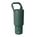 Simple Modern 30 fl oz Insulated Stainless Steel Trek Pivot Tumbler with Straw Lid and Top Handle|Forest C400S