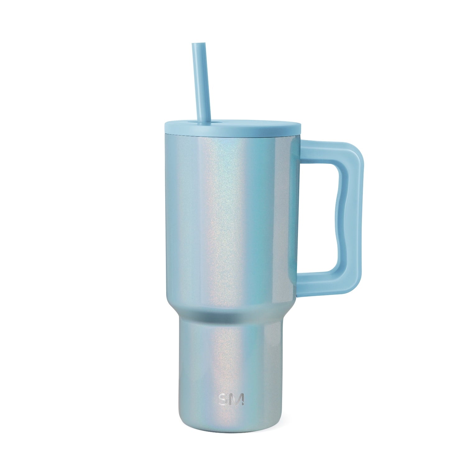 Simple Modern 30 fl oz Insulated Stainless Steel Trek Tumbler with Straw Lid | Seaglass Sage and Cream Checkmate C690C