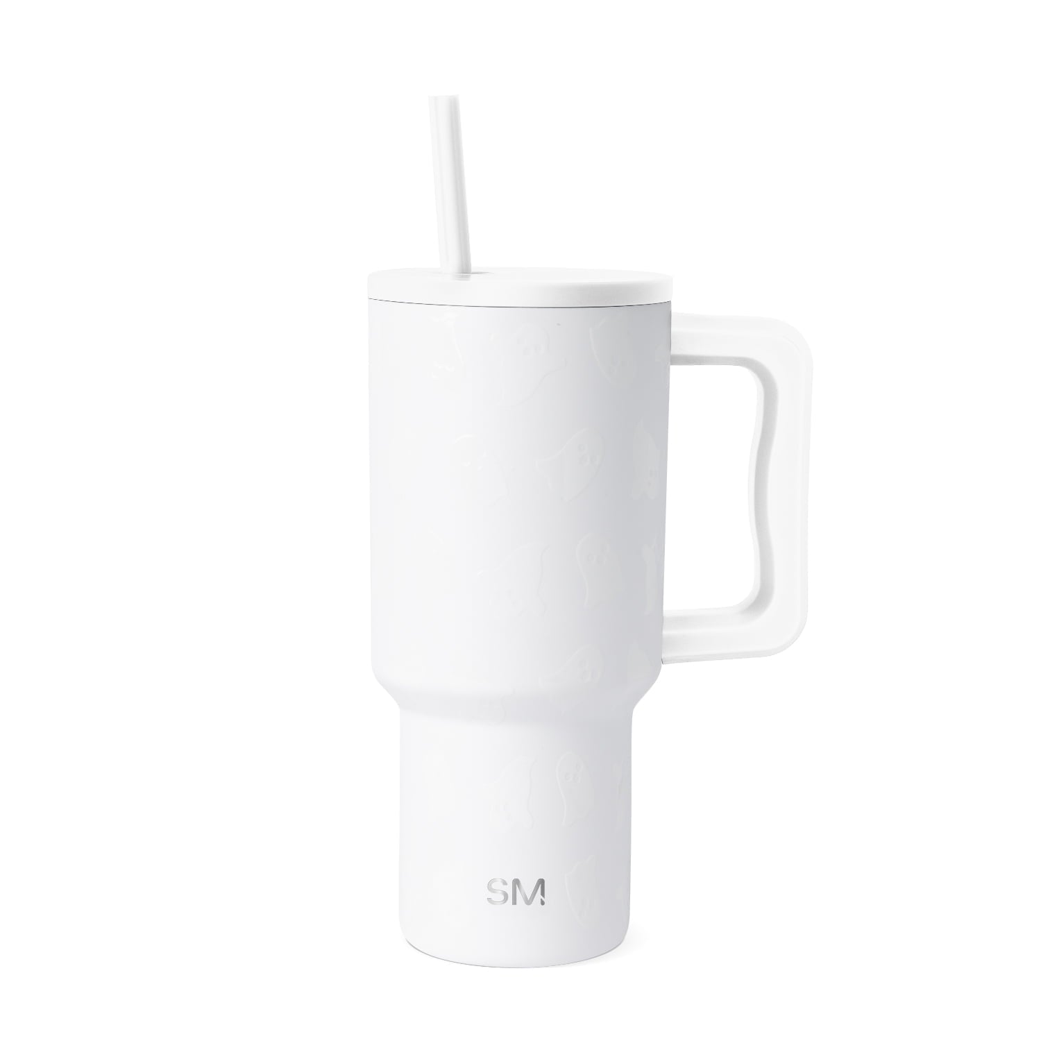 Simple Modern 30 fl oz Insulated Stainless Steel Trek Tumbler with Straw Lid | Seaglass Sage and Cream Checkmate C690C