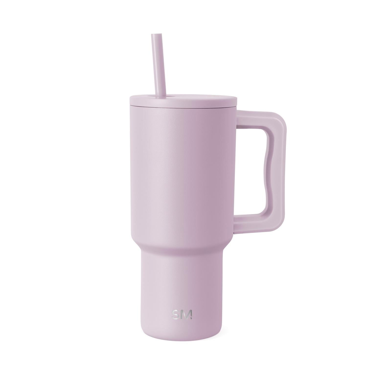 Simple Modern 30 fl oz Insulated Stainless Steel Trek Tumbler with Straw Lid | Seaglass Sage and Cream Checkmate C690C