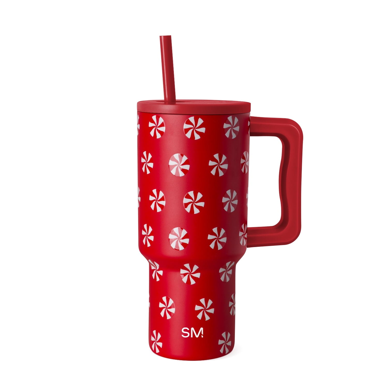 Simple Modern 30 fl oz Insulated Stainless Steel Trek Tumbler with Straw Lid | Seaglass Sage and Cream Checkmate C690C
