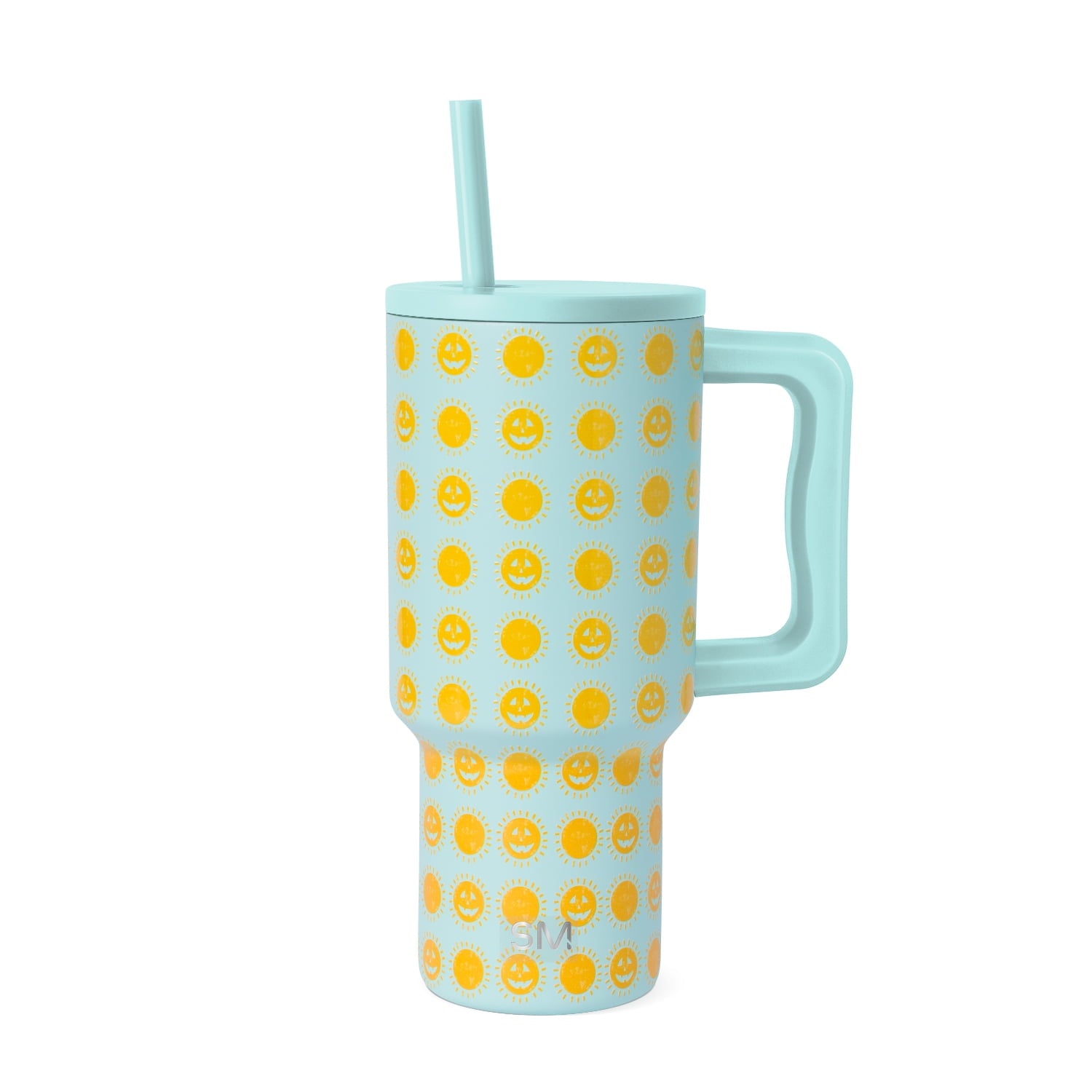 Simple Modern 30 fl oz Insulated Stainless Steel Trek Tumbler with Straw Lid | Seaglass Sage and Cream Checkmate C690C