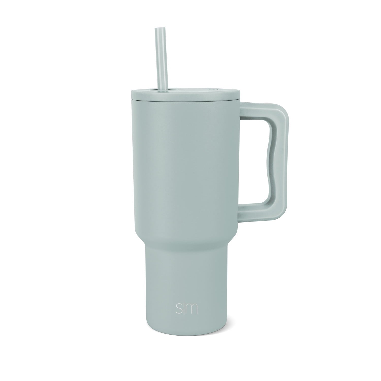 Simple Modern 30 fl oz Insulated Stainless Steel Trek Tumbler with Straw Lid | Seaglass Sage and Cream Checkmate C690C