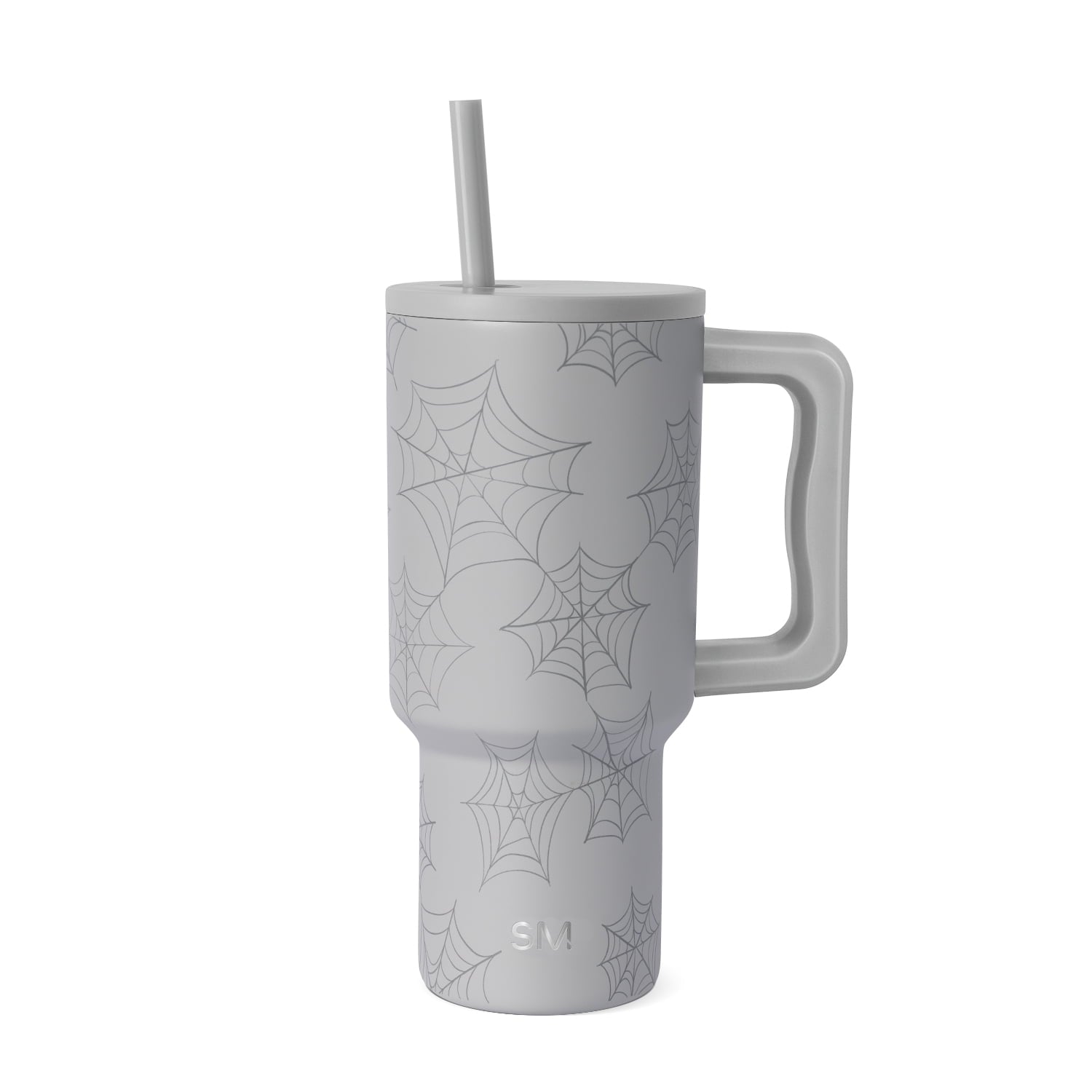 Simple Modern 30 fl oz Insulated Stainless Steel Trek Tumbler with Straw Lid | Seaglass Sage and Cream Checkmate C690C