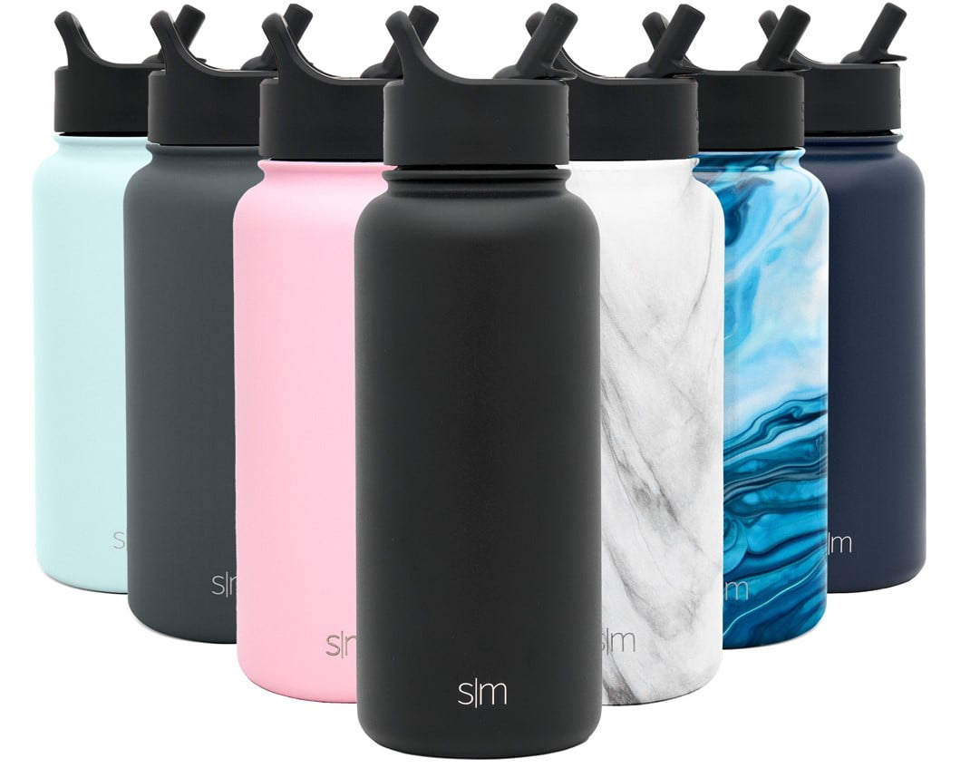 Simple Modern Summit Water Bottle Straw Lid Vacuum Insulated Stainless Steel Bottle | 18 fl oz C427X