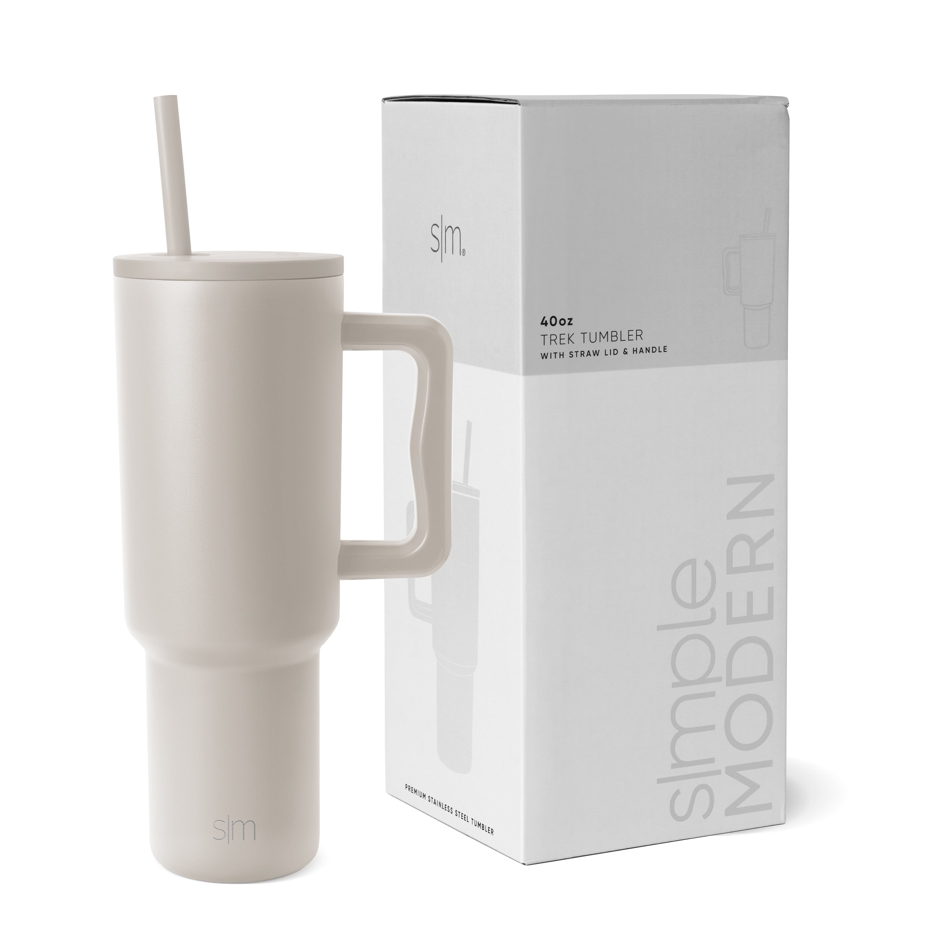 Simple Modern 40 fl oz Insulated Stainless Steel Trek Tumbler with Straw Lid | 80s Mix C403M