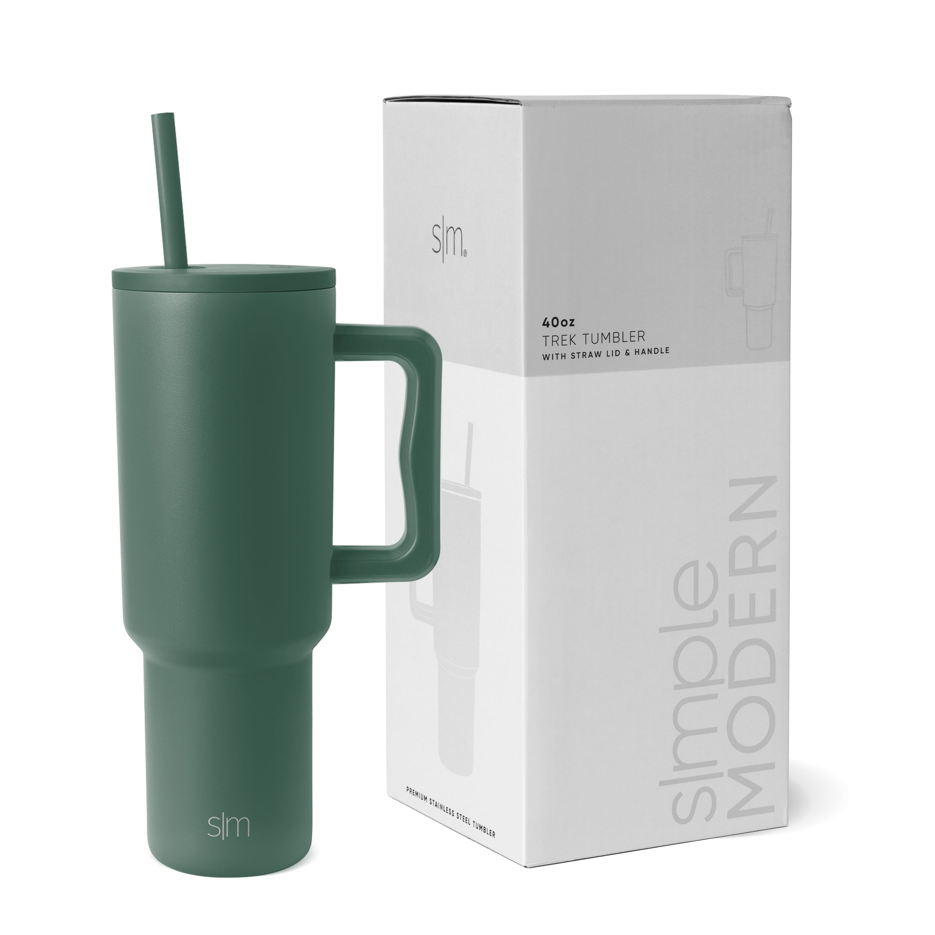 Simple Modern 40 fl oz Insulated Stainless Steel Trek Tumbler with Straw Lid | 80s Mix C403M