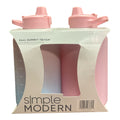 Simple Modern 64-oz Tritan Plastic Summit With Simple Flip Straw Lid 2 Pack (Sweet Taffy and Blush) C421A