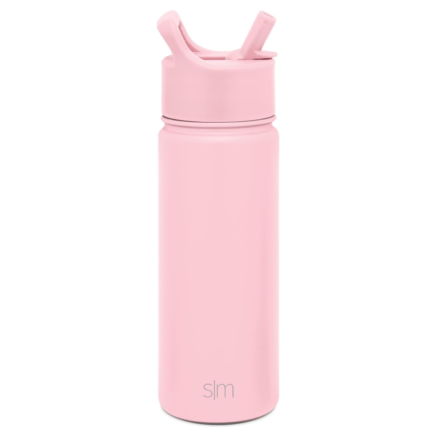 Simple Modern Kids Water Bottle with Straw Lid Vacuum Insulated Stainless Steel Metal Thermos Bottles | Reusable Leak Proof BPA-Free Flask for School | Summit Collection | 18oz, Blush -Blush C687A