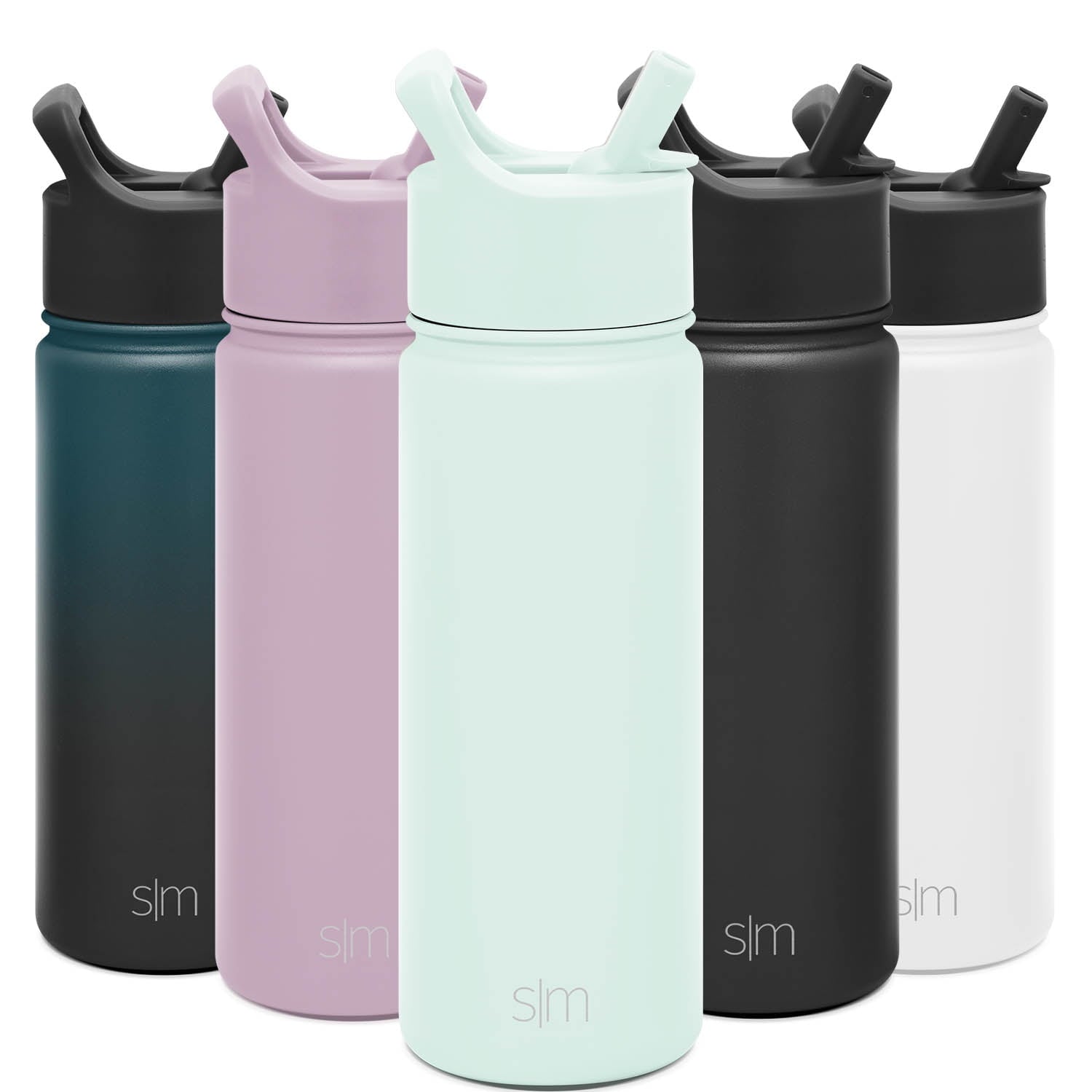 Simple Modern Summit Water Bottle Straw Lid Vacuum Insulated Stainless Steel Bottle | 18 fl oz C685G