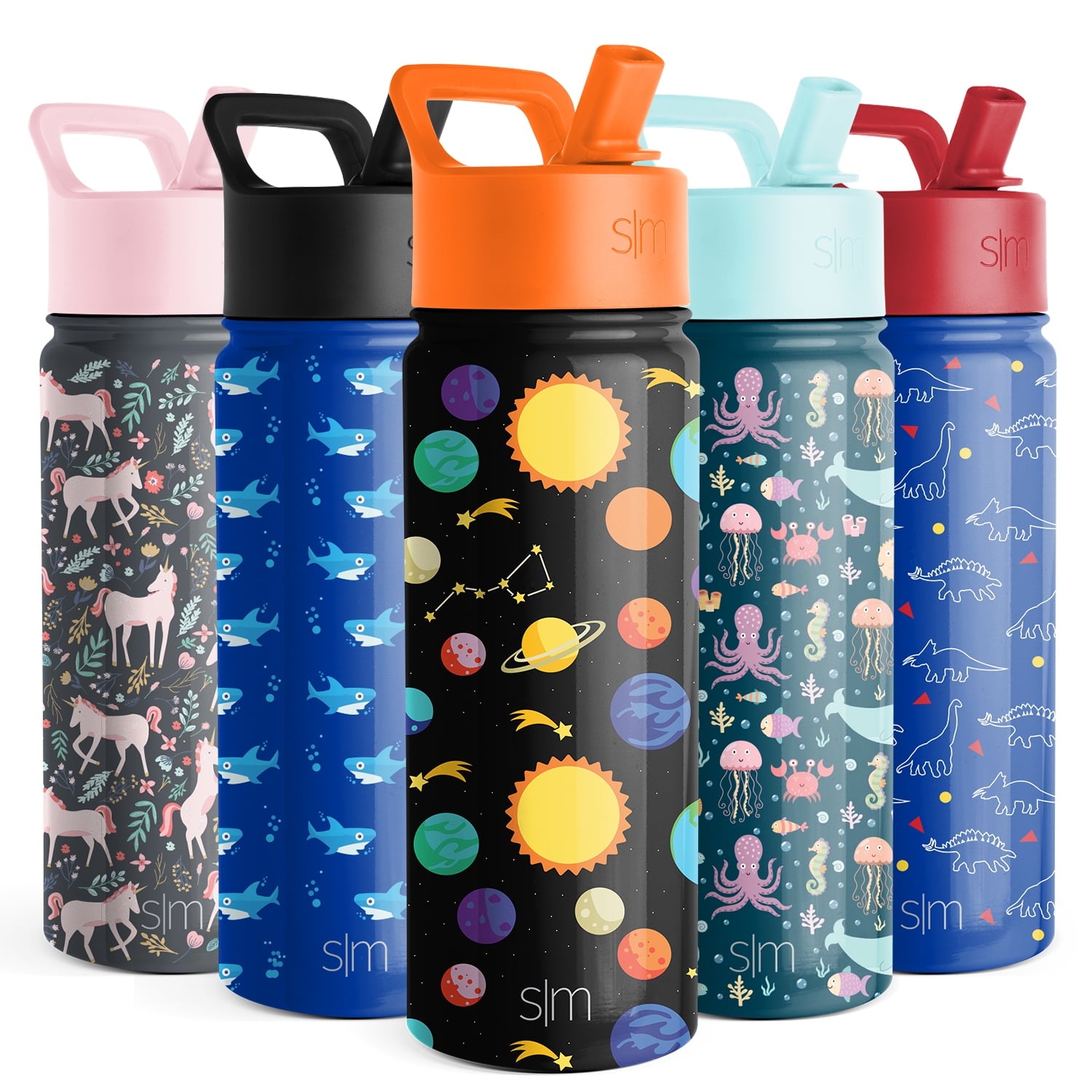 Simple Modern Summit Water Bottle Straw Lid Vacuum Insulated Stainless Steel Bottle | 14 fl oz C431V