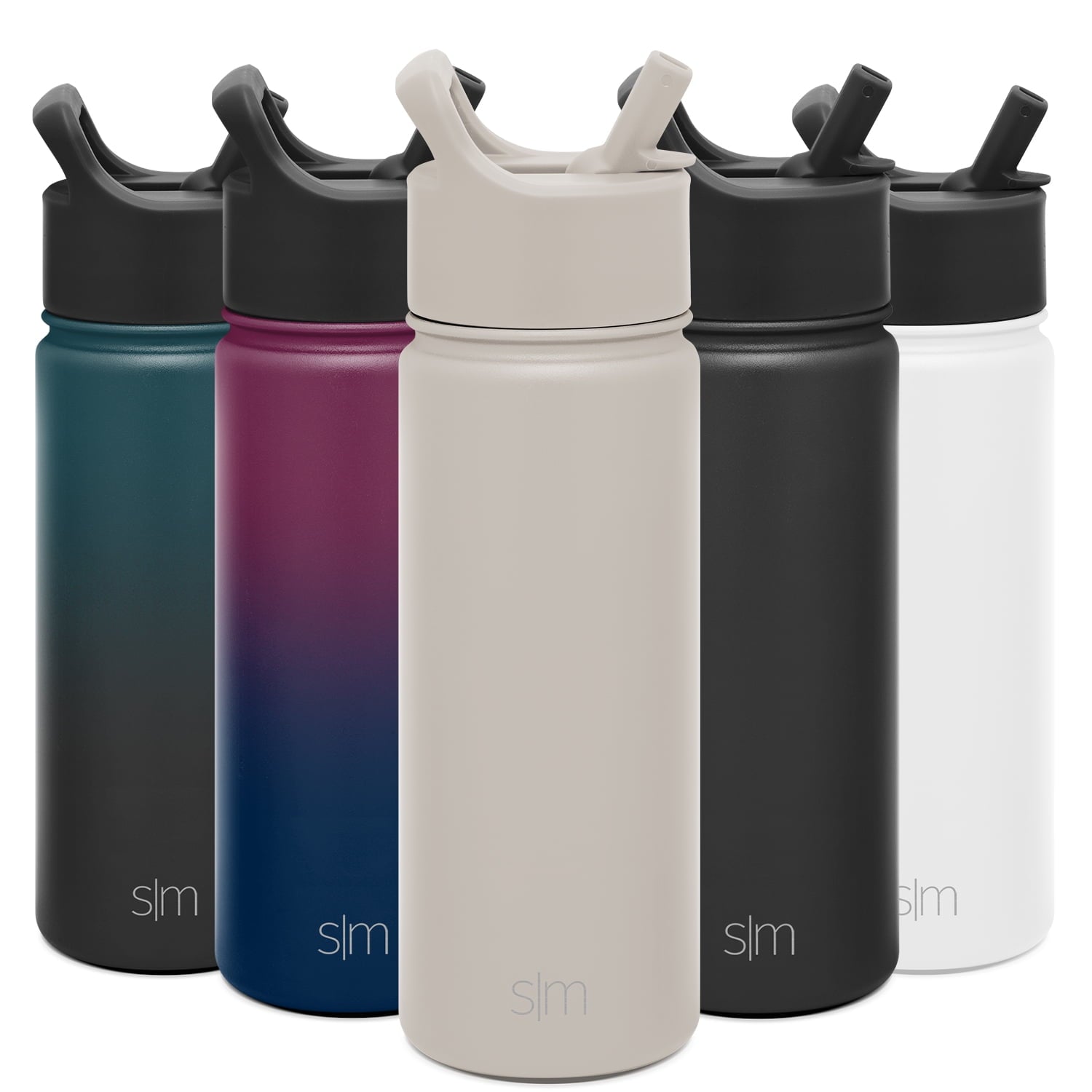 Simple Modern Summit Water Bottle Straw Lid Vacuum Insulated Stainless Steel Bottle | 18 fl oz C685G