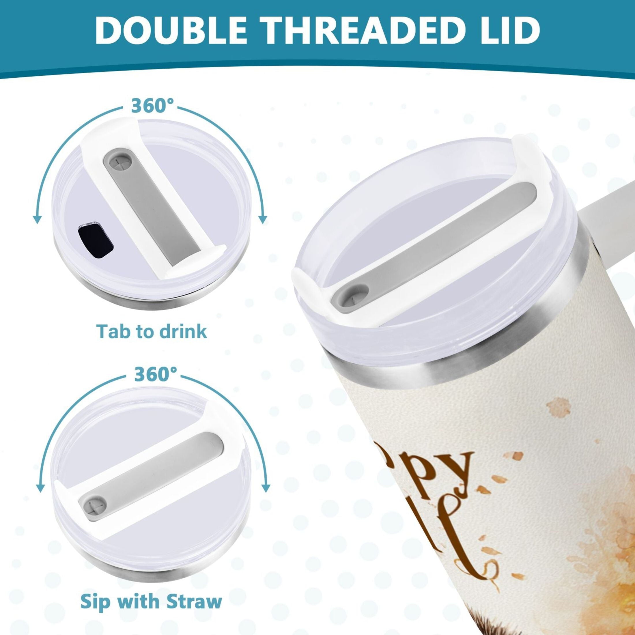 30 oz Insulated Stainless Steel Tumbler Double Wall Stainless Steel Tumbler with 2-Way Drinking Cute Little Hedgehog C625Z