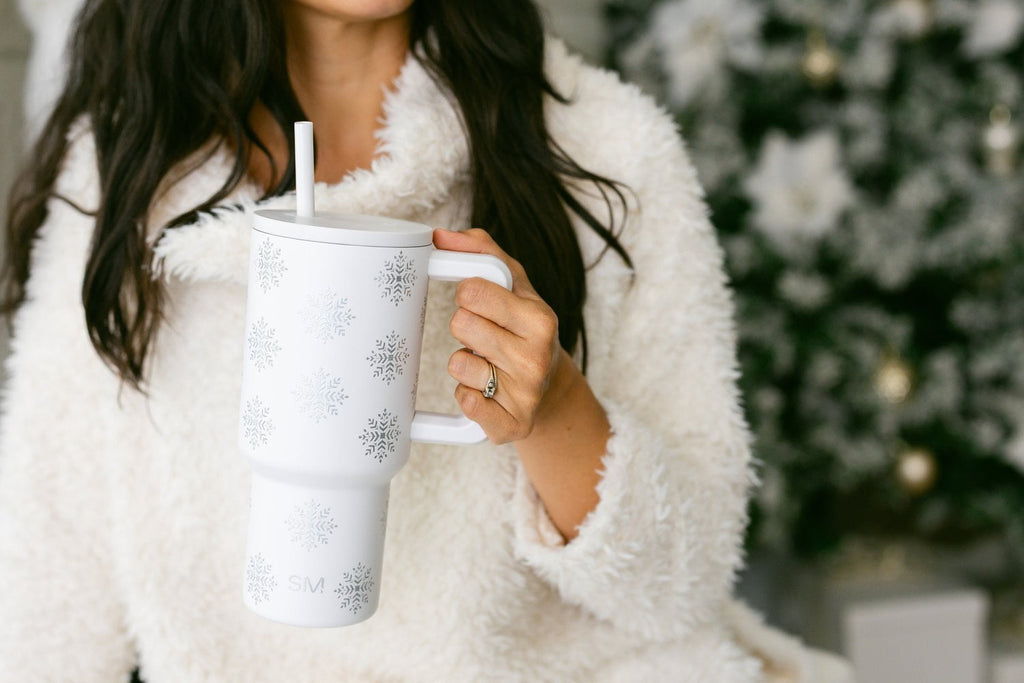 Simple Modern 30 fl oz Insulated Stainless Steel Trek Tumbler with Straw Lid | Seaglass Sage and Cream Checkmate C690C