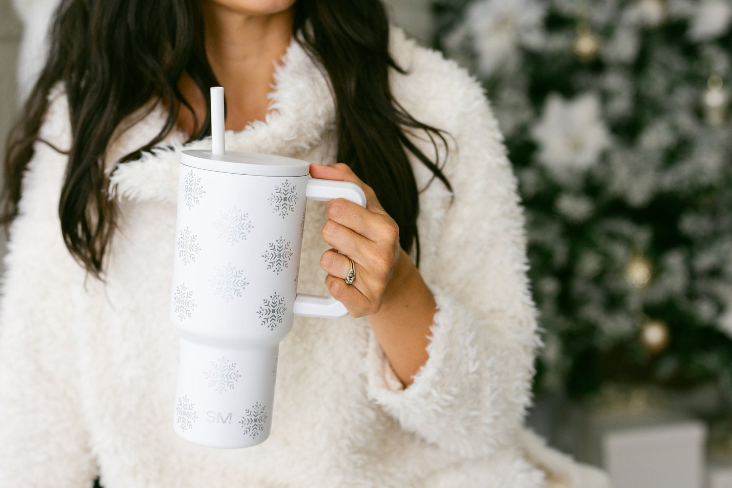 Simple Modern 30 fl oz Insulated Stainless Steel Trek Tumbler with Straw Lid | Seaglass Sage and Cream Checkmate C690C